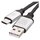 USB kábel 2.0 A/M - C/M 1m čierny
