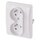 Zásuvka dvojnásobná, biela
