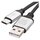 USB kábel 2.0 A/M - C/M 1m čierny