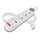 Predlžovací kábel 2 m / 3 zásuvky / s vypínačom / biely / 1×USB-A + 1×USB-C / 1,5 mm2
