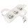 Predlžovací kábel 1,5 m / 3 zásuvky / biely / PVC / 1 mm2