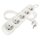 Predlžovací kábel 1,5 m / 5 zásuviek / biely / PVC / 1 mm2