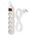 Predlžovací kábel 3 m / 5 zásuviek / s vypínačom / biely / PVC / 1 mm2