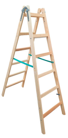 4906 (DDP-6) Drevený rebrík dvojdielny /PREMIUM/ PROFI
