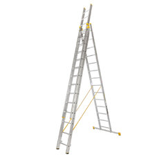 Hliníkový rebrík trojdielny univerzálny 8614* PROFI PLUS