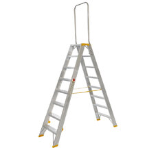 Schodíky obojstranné hliníkové s madlom 9418 PROFI PLUS