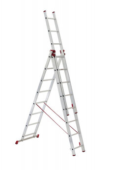 Trojdielny univerzálny neprofesionálny rebrík 6608 HOBBY