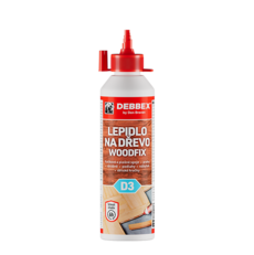 Den Braven Lepidlo na drevo WOODFIX D3 250 g dóza biela, po vytvrdení transparentná