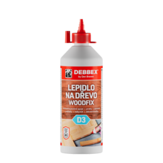 Den Braven Lepidlo na drevo WOODFIX D3 500 g dóza biela, po vytvrdení transparentná