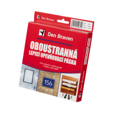 Den Braven Obojstranne lepiaca upevňovacia páska v krabičke 15 × 1 mm, dĺžka 5 m 5 m biela