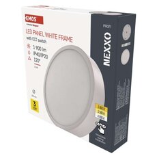 LED prisadené svietidlo, kruhové, biele, 21W, CCT