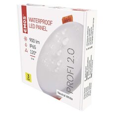 LED panel 125mm, kruhový vstavaný biely, 10W neutr. b., IP65