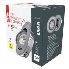 LED bodové svietidlo Exclusive strieborné, kruh 5W neutr. b.