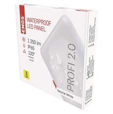 LED panel 155×155, štvorcový vstavaný biely,13,5W neut.b.,IP65