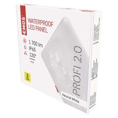 LED panel 185×185, štvorcový vstavaný biely,19W neut.b.,IP65