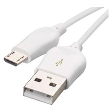 USB kábel 2.0 A/M - micro B/M 1m biely, Quick Charge