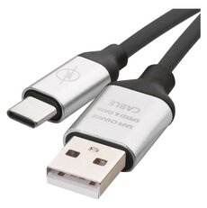 USB kábel 2.0 A/M - C/M 1m čierny