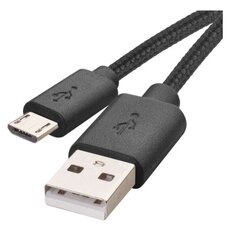 USB kábel 2.0 A/M - micro B/M 2m čierny