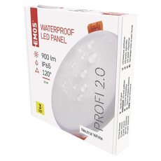 LED panel 125mm, kruhový vstavaný biely, 10W neutr. b., IP65