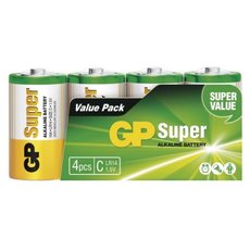 Alkalická batéria GP Super LR14 (C), fólia