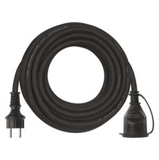 Vonkajší predlžovací kábel 10 m / 1 zásuvka / čierny / guma-neoprén / 250 V / 2,5 mm2