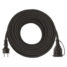 Vonkajší predlžovací kábel 25 m / 1 zásuvka / čierny / guma-neoprén / 250 V / 2,5 mm2