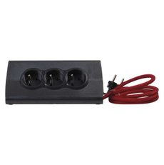 Legrand predlžovací kábel 1,5 m / 3 zásuvky / s USB / čierná-červená / PVC / 1,5 mm2