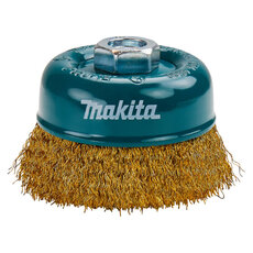 Oceľové drôtené kefy, zvislé - zvlnené - mosadzné - vnútorné závity M14 Makita D-39780