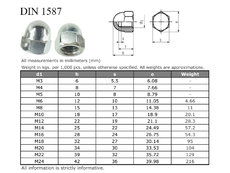 Mat DIN 1587  M 5 A2