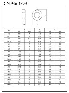 Mat DIN 936-439 M10x1.25 Zn