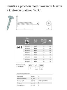 Skr RAM hlava 4.2x16 WPC  