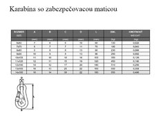 Karabina so zabezp.maticou  6mm  DIN 5299D